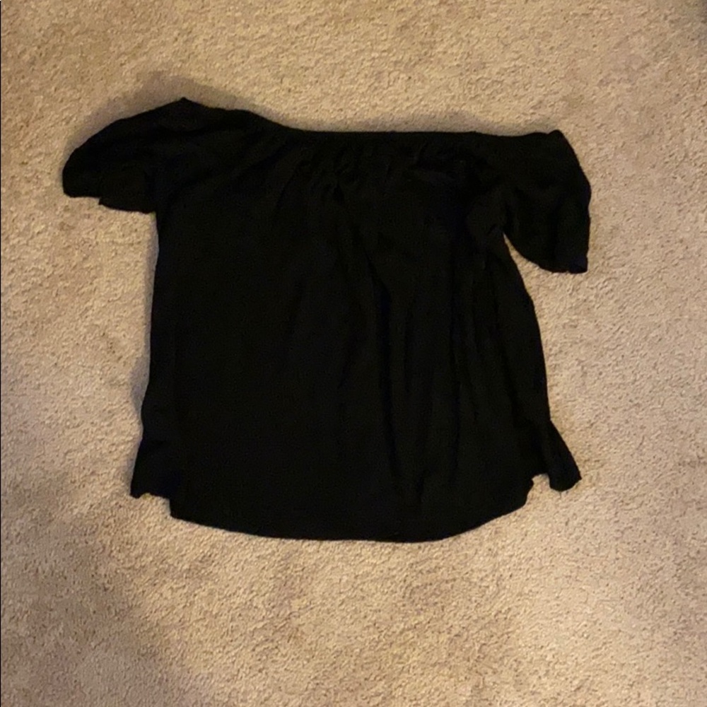 Off the shoulder black top